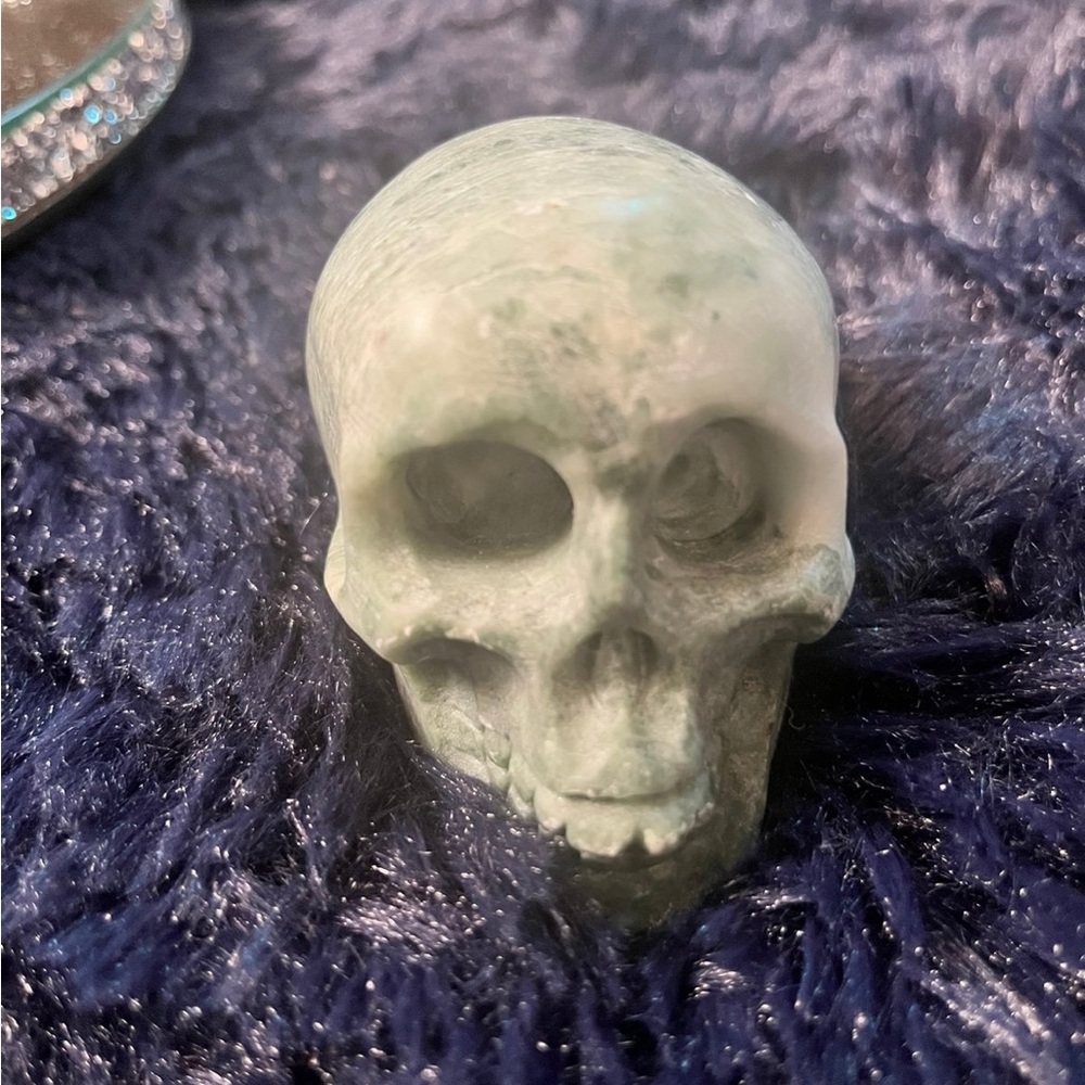 Green Marble Skull